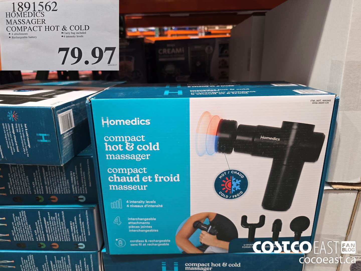 1891562 HOMEDICS MASSAGER COMPACT HOT & COLD $79.97