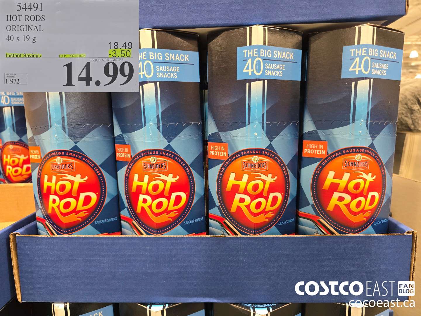 54491 HOT RODS ORIGINAL 40 x 19g ($4.00 INSTANT SAVINGS EXPIRES ON 2025-10-26) $14.99