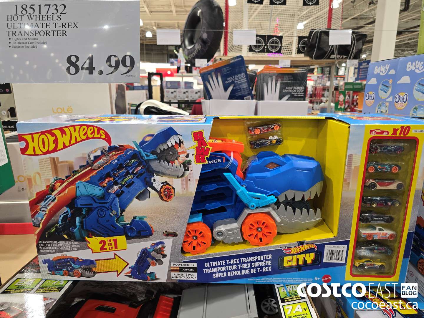 1851732 HOT WHEELS ULTIMATE T-REX TRANSPORTER $84.99