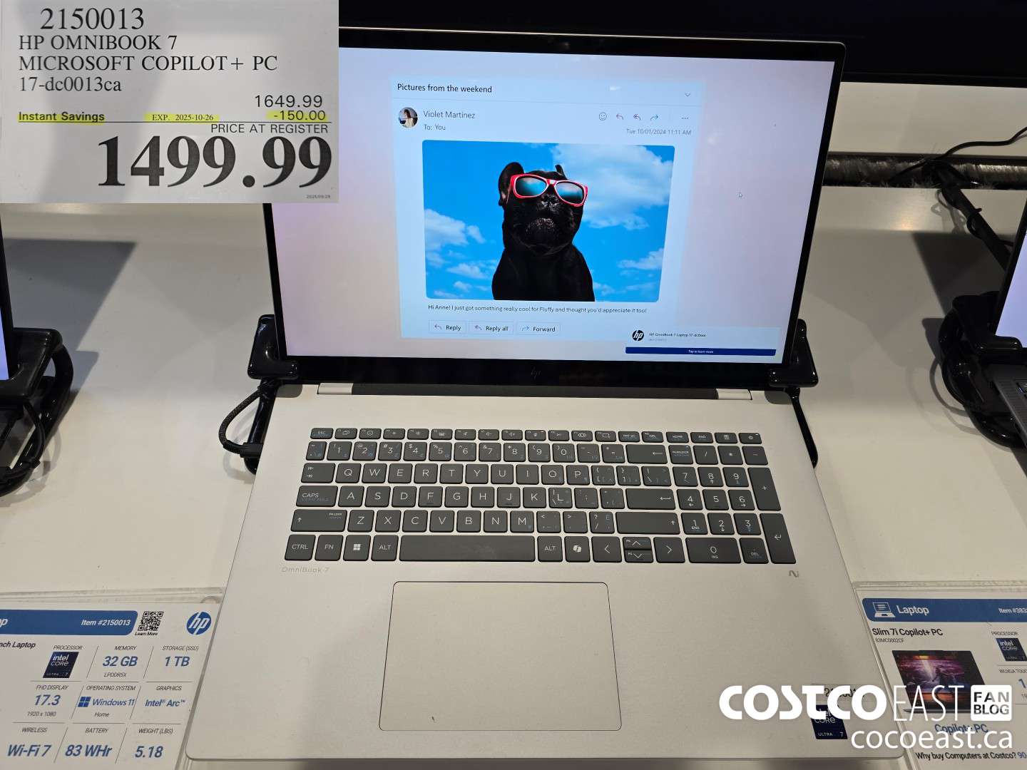 2150013 HP OMNIBOOK 7 MICROSOFT COPILOT 17-dc0013ca ($150.00 INSTANT SAVINGS EXPIRES ON 2025-10-26) $1499.99