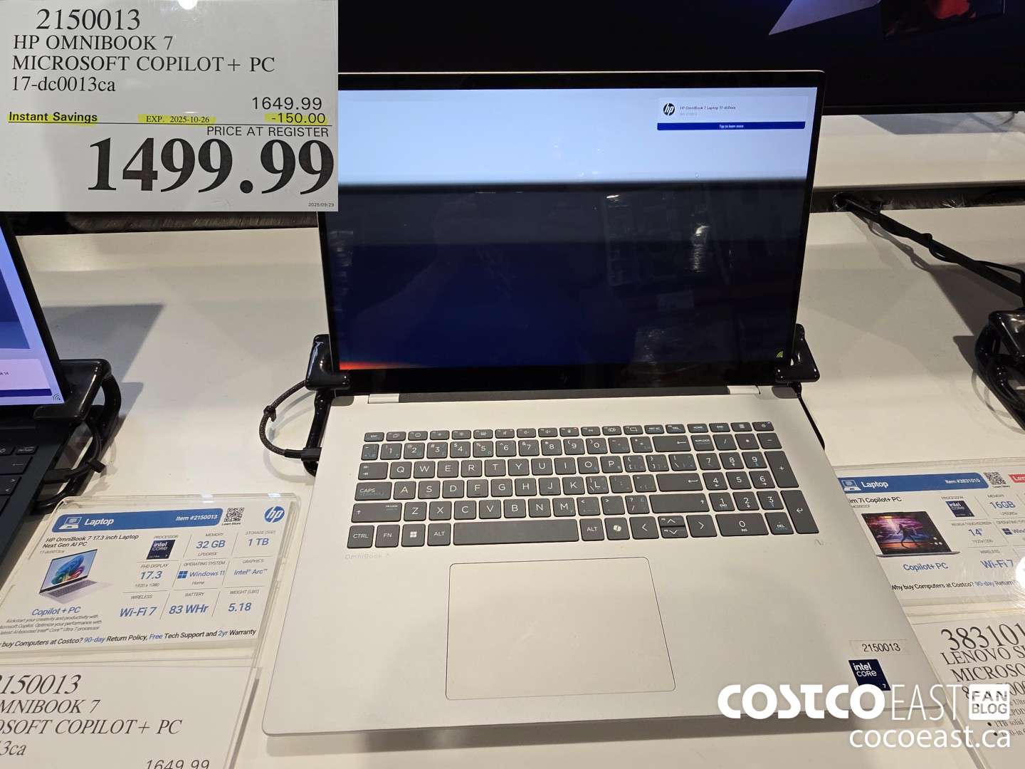 2150013 HP OMNIBOOK 7 MICROSOFT COPILOT 17-dc0013ca ($150.00 INSTANT SAVINGS EXPIRES ON 2025-10-26) $1499.99