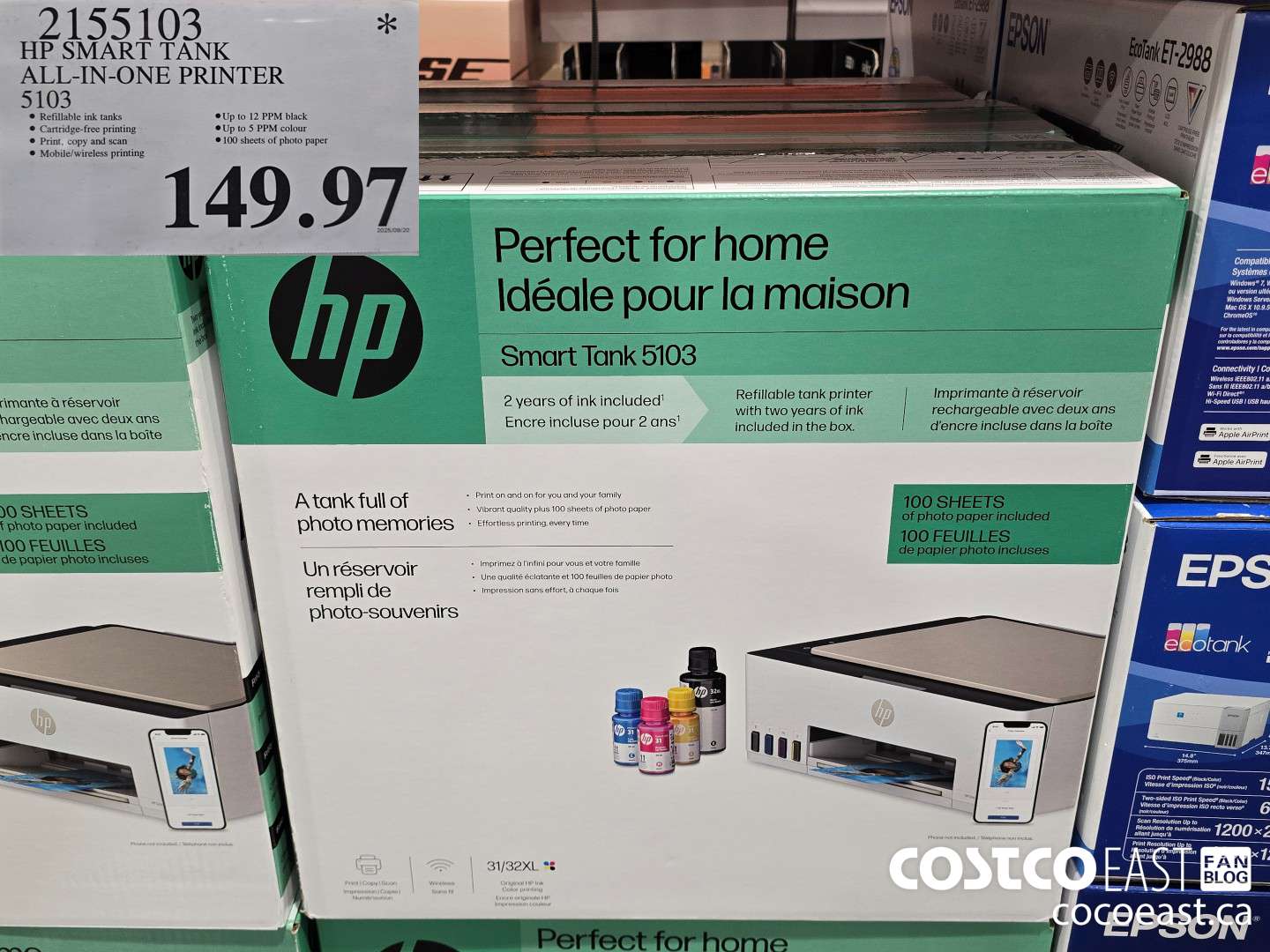 2155103 HP SMART TANK ALL IN ONE PRINTER 5103 $149.97