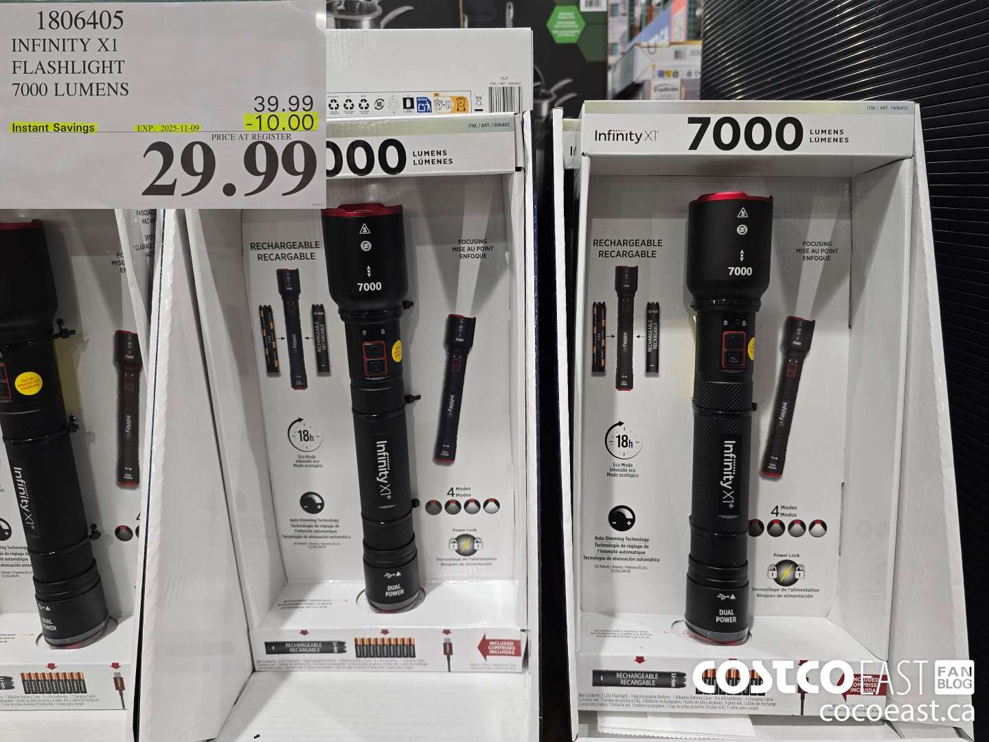 1806405 INFINITY X1 FLASHLIGHT 7000 LUMENS ($10.00 INSTANT SAVINGS EXPIRES ON 2025-11-09) $29.99