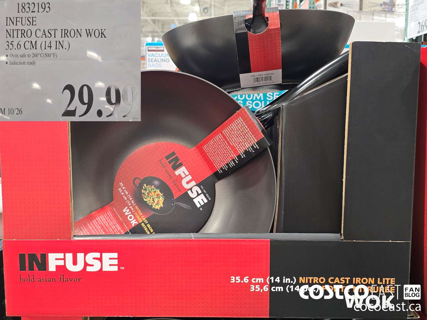 1832193 INFUSE NITRO CAST IRON WOK 35.6 CM (14 IN.) $29.99