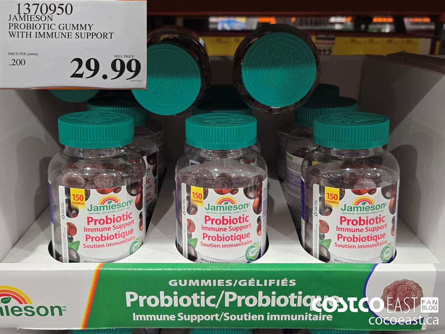 1370950 JAMIESON PROBIOTIC GUMMY WITH IMMUNE SUPPORT $29.99