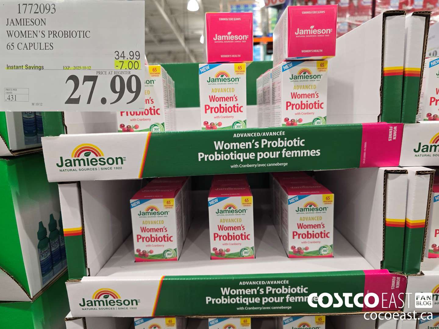 1772093 JAMIESON WOMEN'S PROBIOTIC - 65 CAPULES ($7.00 INSTANT SAVINGS EXPIRES ON 2025-10-12) $27.99