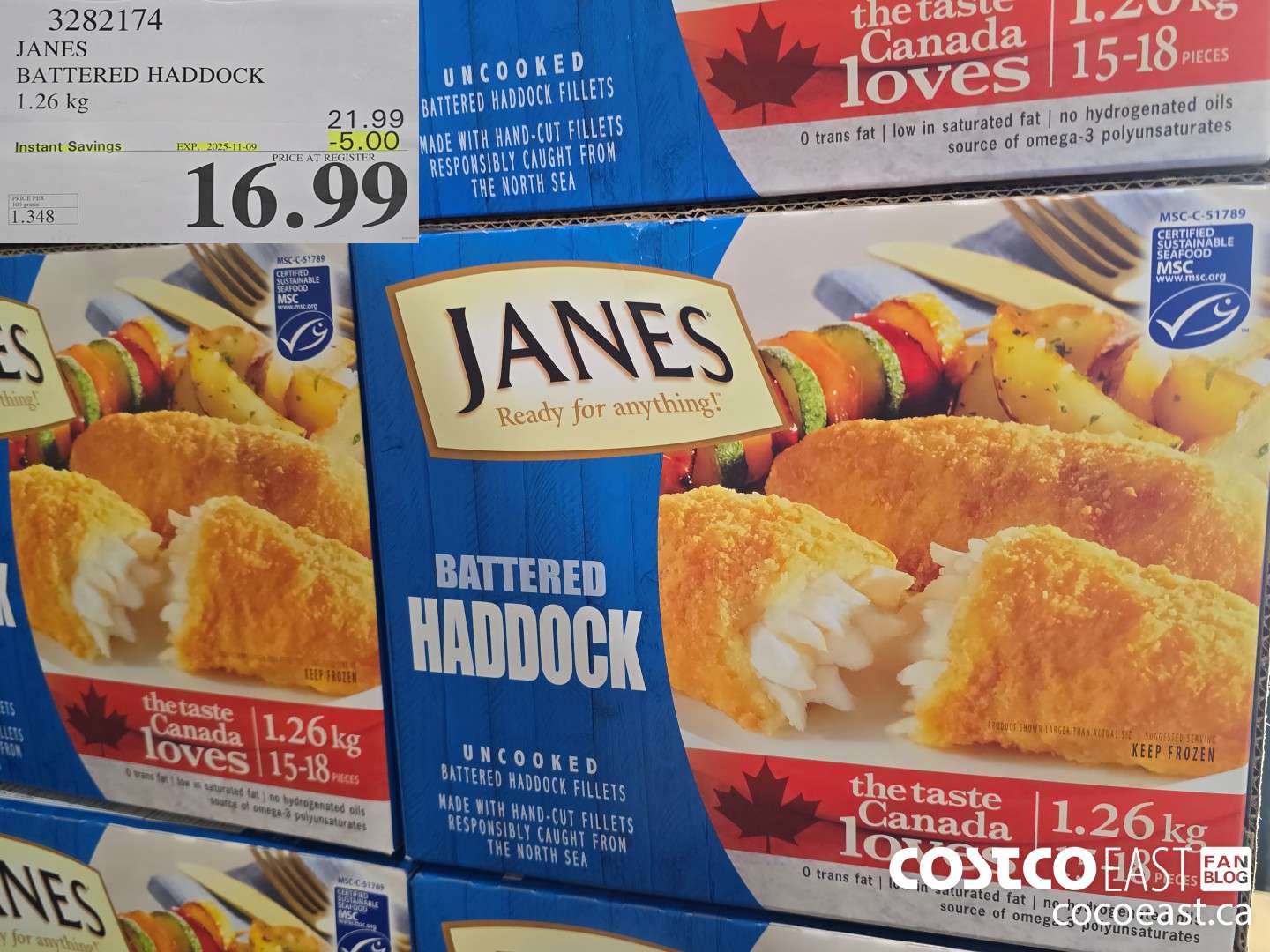 3282174 JANES BATTERED HADDOCK 1.26 kg ($4.00 INSTANT SAVINGS EXPIRES ON 2025-11-09) $16.99