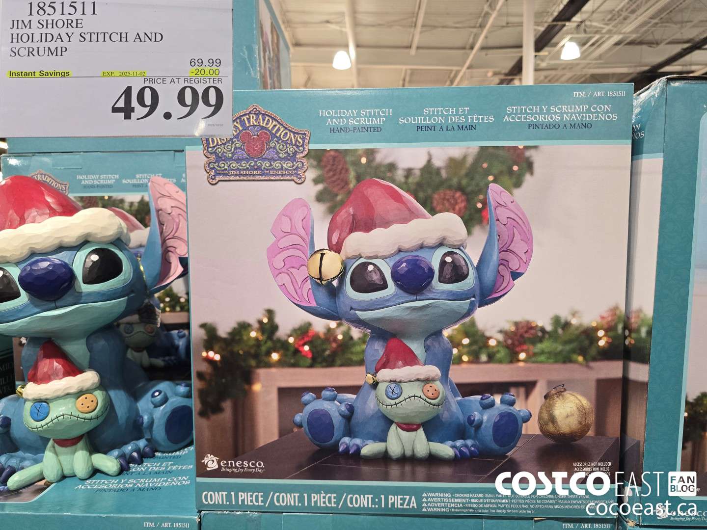 1851511 JIM SHORE HOLIDAY STITCH AND SCRUMP ($20.00 INSTANT SAVINGS EXPIRES ON 2025-11-02) $49.99