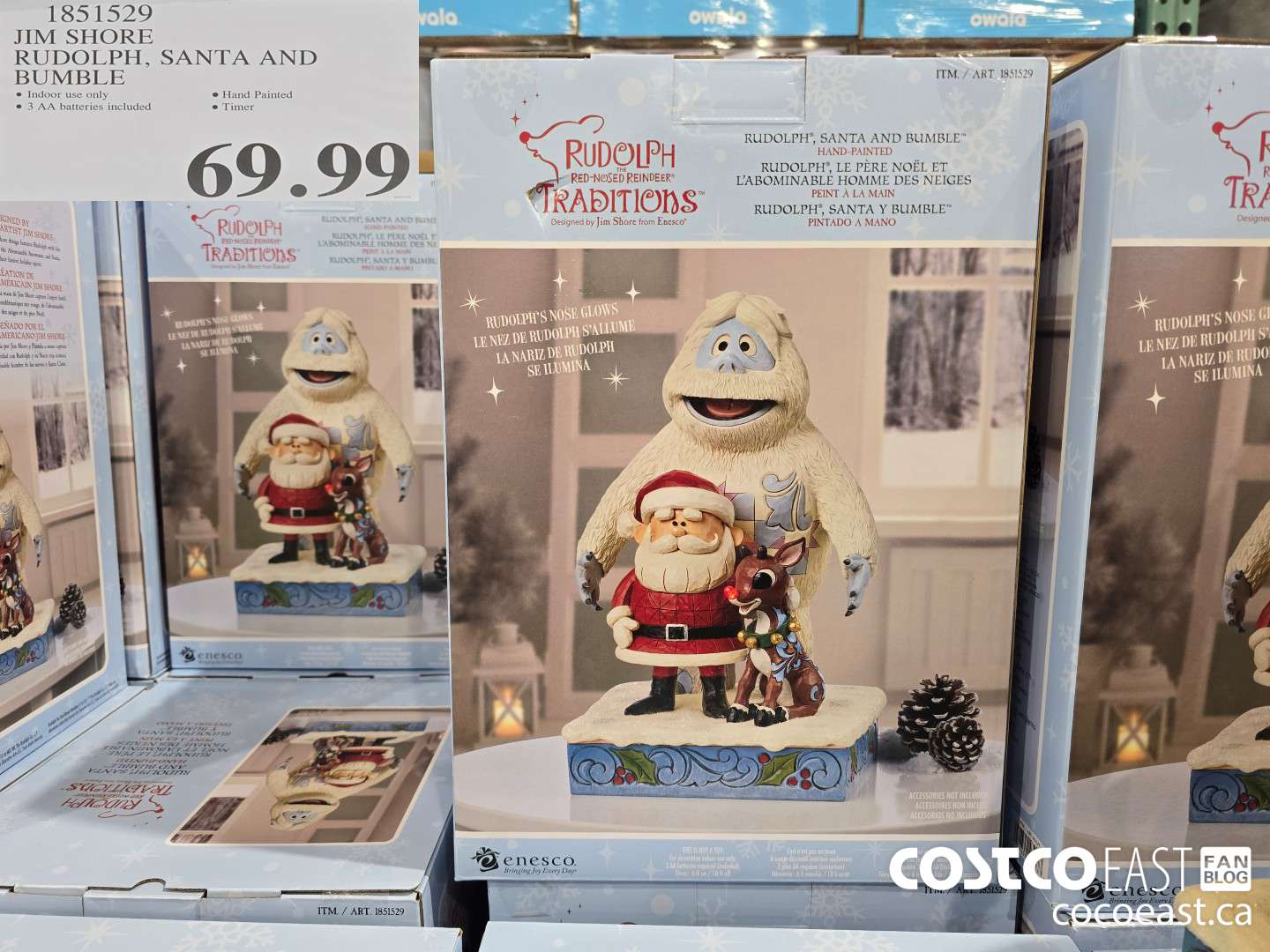 1851529 JIM SHORE RUDOLPH, SANTA AND BUMBLE $69.99