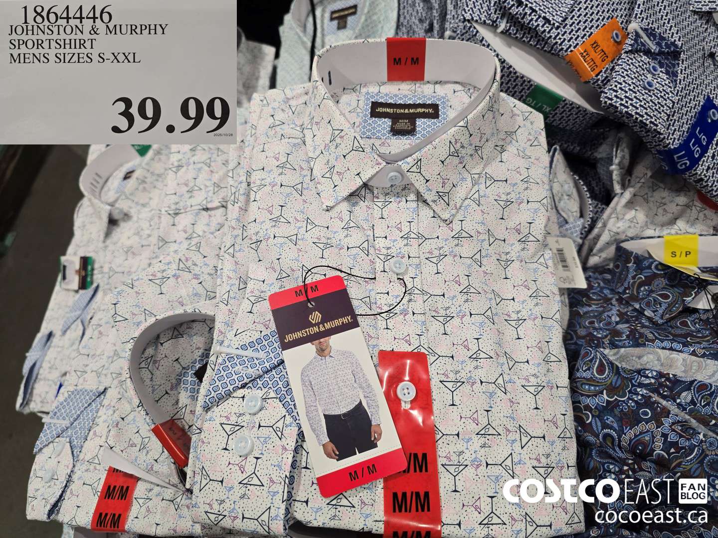 864446 JOHNSTON & MURPHY SPORTSHIRT MENS SIZES S-XXL $39.99