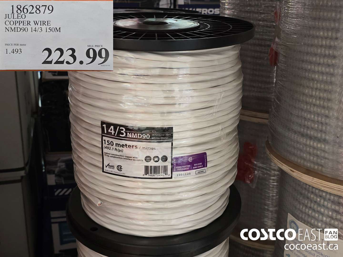 1862879 JULEO COPPER WIRE NMD90 14/3 150M $223.99