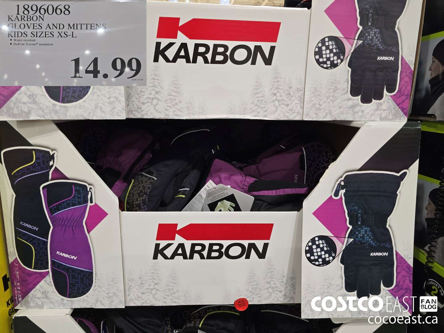 1896068 KARBON GLOVES AND MITTENS KIDS SIZES XS-L $14.99
