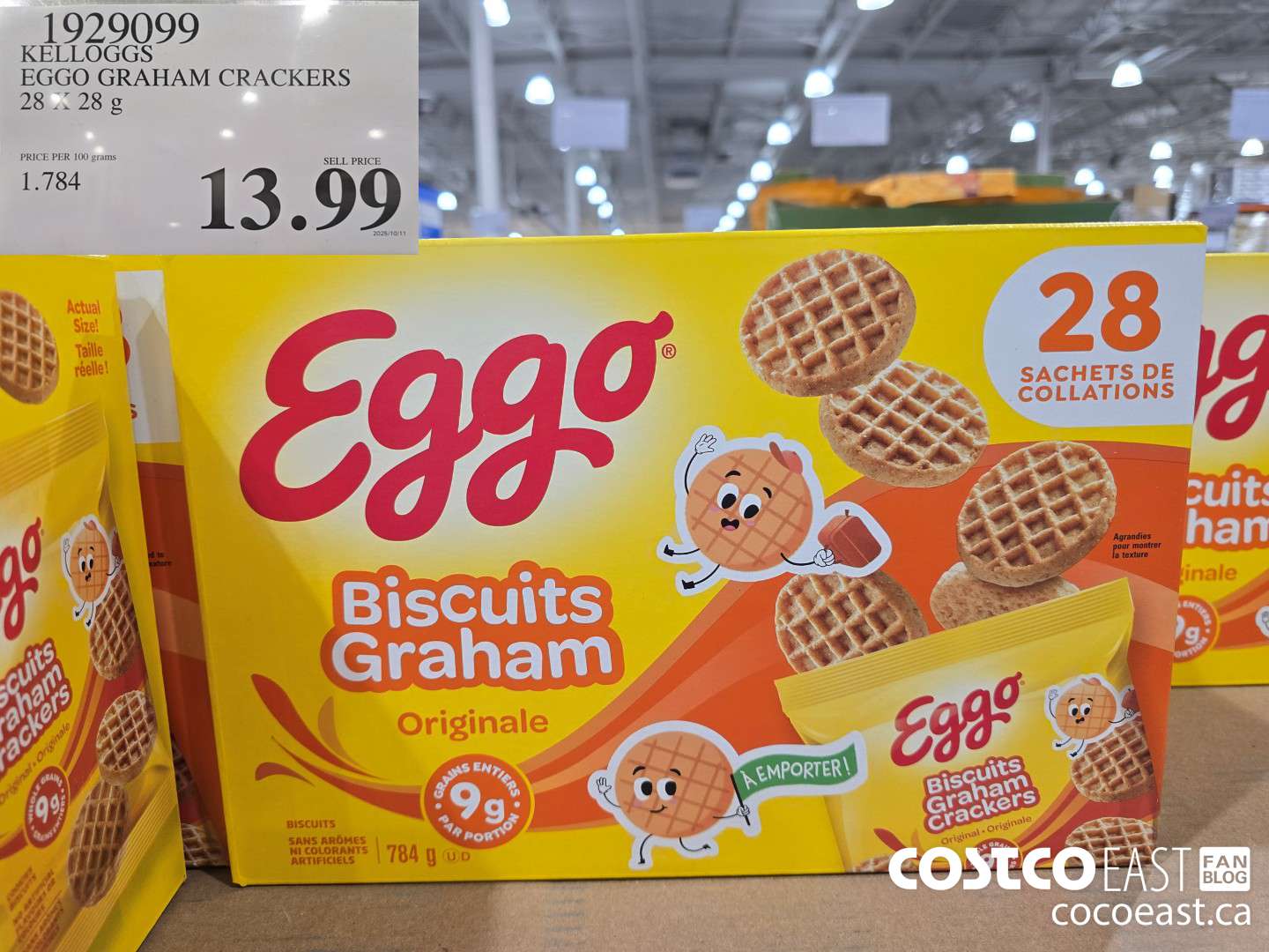 1929099 KELLOGGS EGGO GRAHAM CRACKERS ORIGINAL 28 X 28 g $13.99