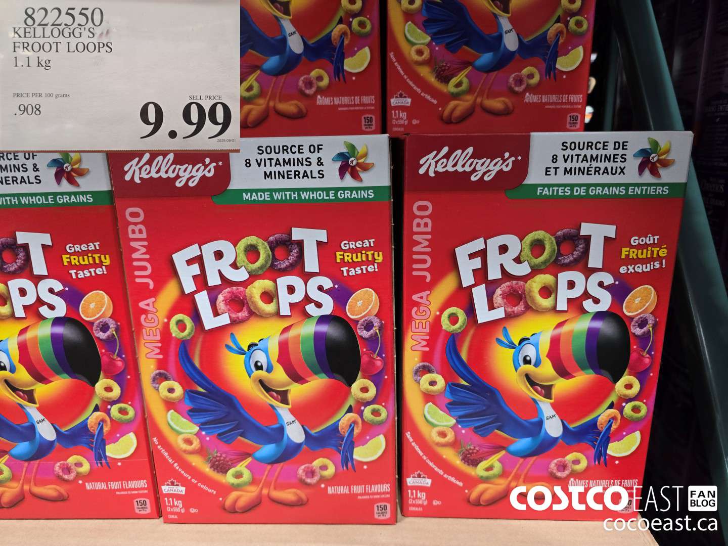 822550 KELLOGG'S FROOT LOOPS 1.1 kg $9.99
