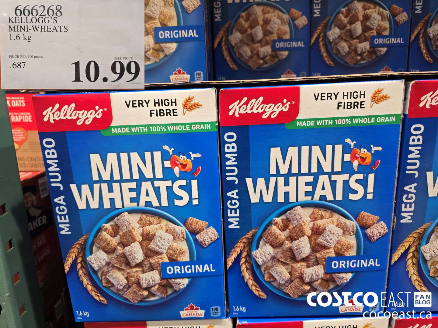 666268 KELLOGG'S MINI-WHEATS 1.6 KG $10.99