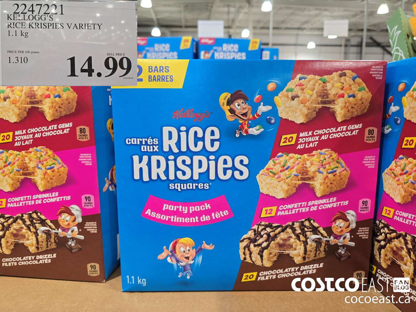 2247221 KELLOGG'S RICE KRISPIES VARIETY 1.1 KG $14.99