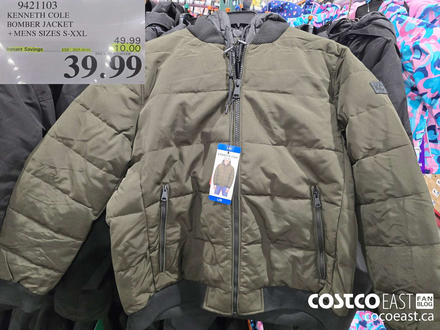 9421103 KENNETH COLE BOMBER JACKET +MENS SIZES S-XXL ($10.00 INSTANT SAVINGS EXPIRES ON 2025-10-19) $39.99