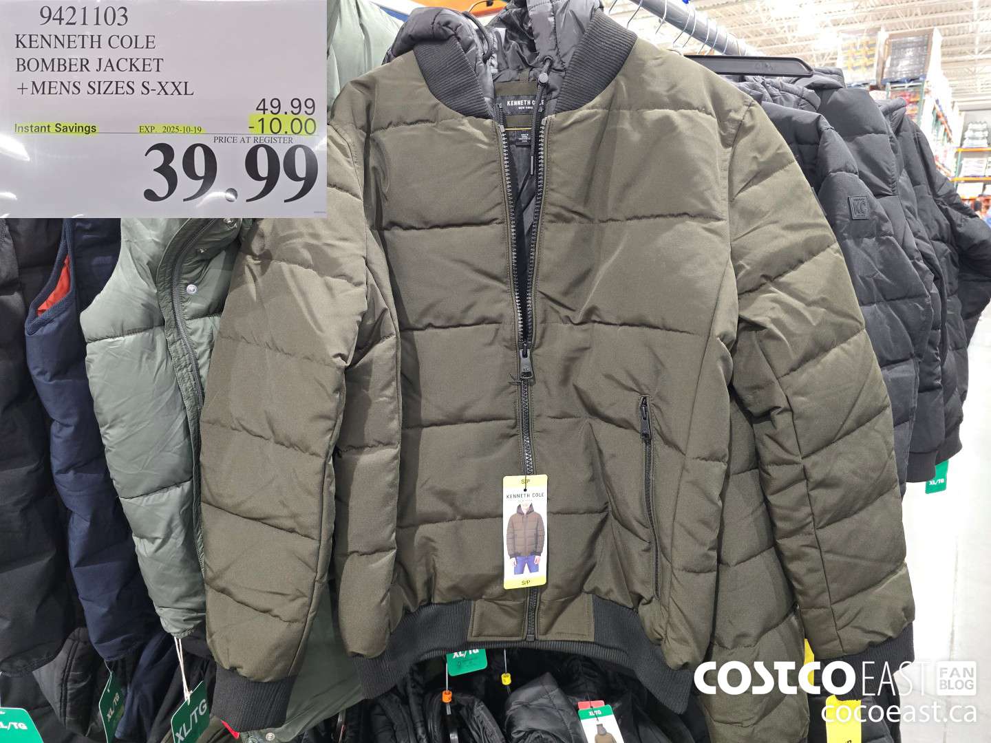 9421103 KENNETH COLE BOMBER JACKET +MENS SIZES S-XXL ($10.00 INSTANT SAVINGS EXPIRES ON 2025-10-19) $39.99