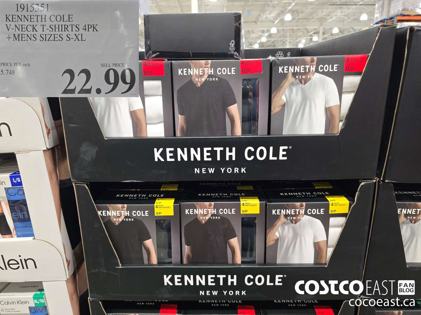 1915351 KENNETH COLE V-NECK T-SHIRTS 4PK +MENS SIZES S-XL $22.99