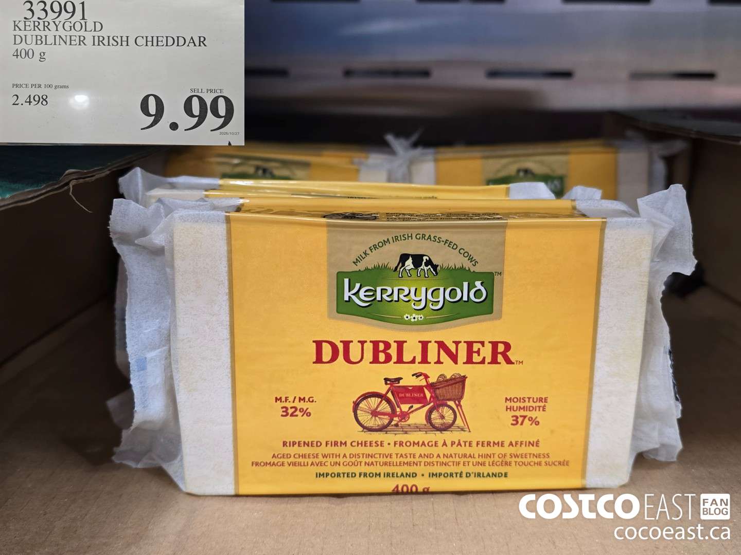 33991 KERRYGOLD DUBLINER IRISH CHEESE 400 g $9.99