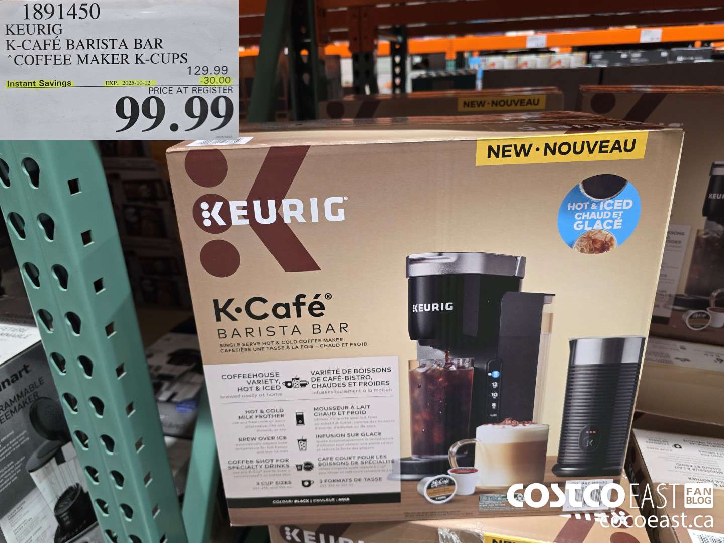 1891450 KEURIG K CAFE BARISTA BAR COFFEE BREWER ($30.00 INSTANT SAVINGS EXPIRES ON 2025-10-12) $99.99