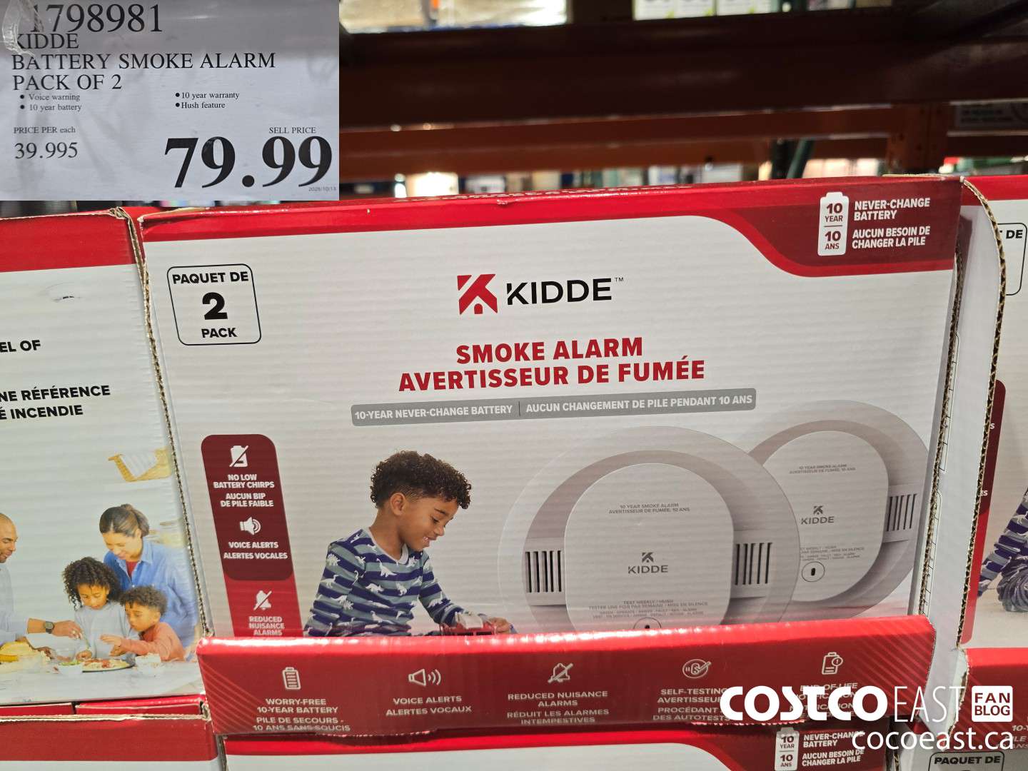 1798981 KIDDE BATTERY SMOKE ALARM PACK OF 2 $79.99