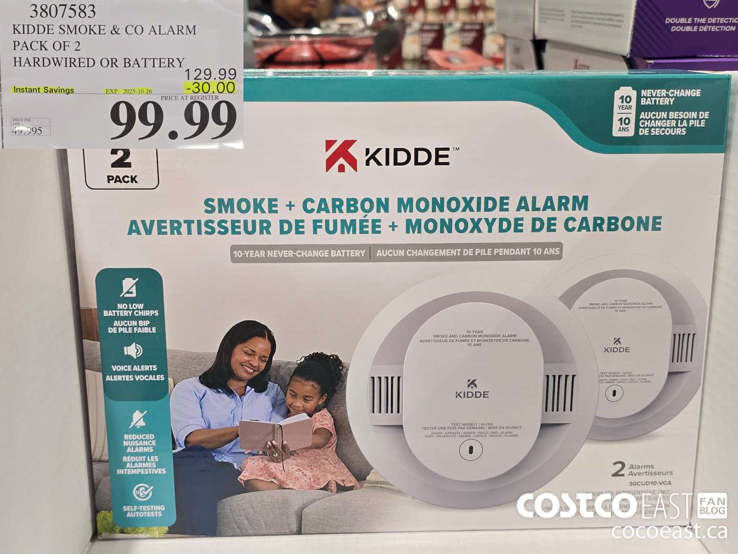 3807583 KIDDE SMOKE & CO ALARM PACK OF 2 ($30.00 INSTANT SAVINGS EXPIRES ON 2025-10-26) $99.99