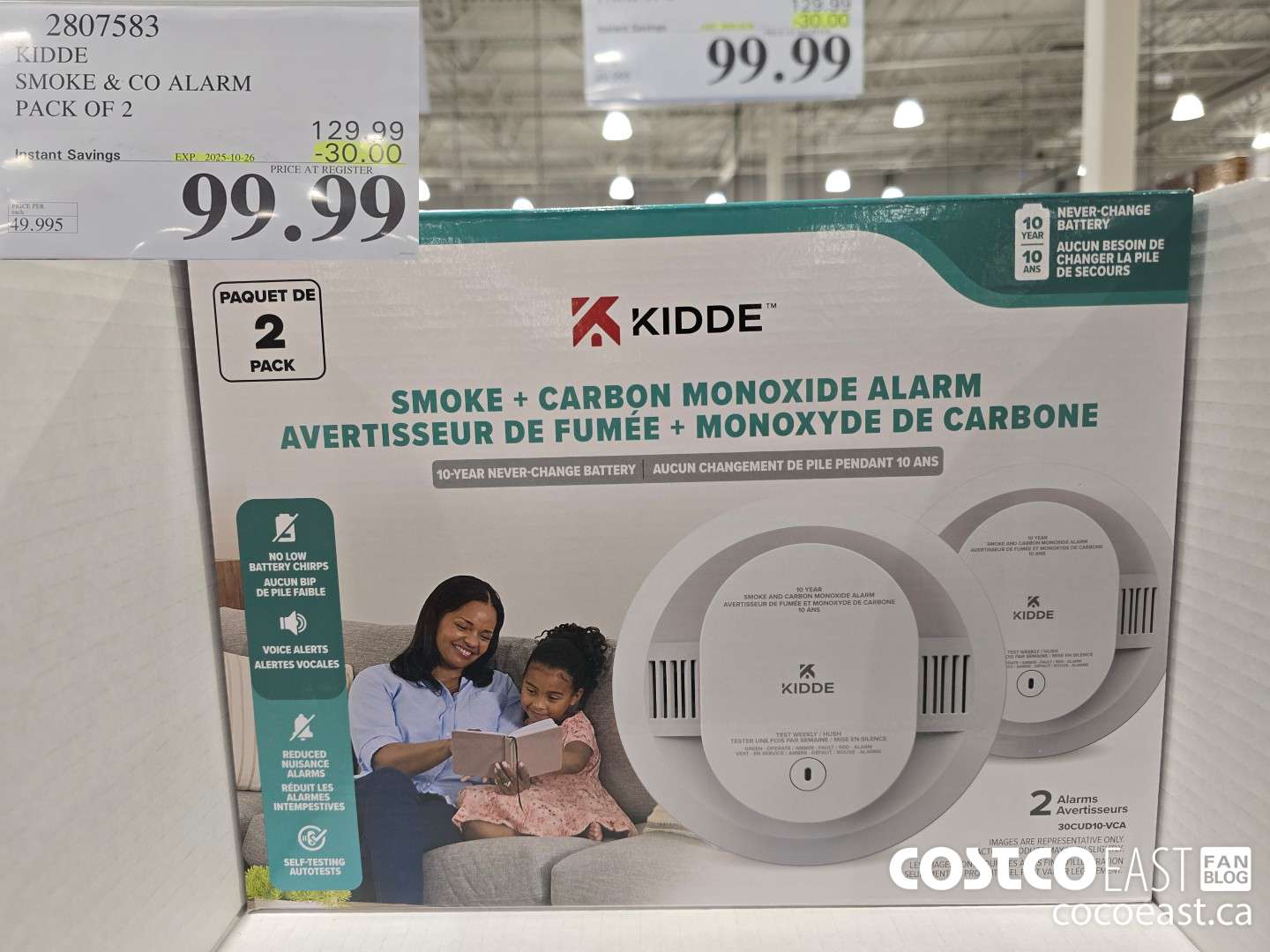 2807583 KIDDE SMOKE & CO ALARM PACK OF 2  ($30.00 INSTANT SAVINGS EXPIRES ON 2025-10-26) $99.99