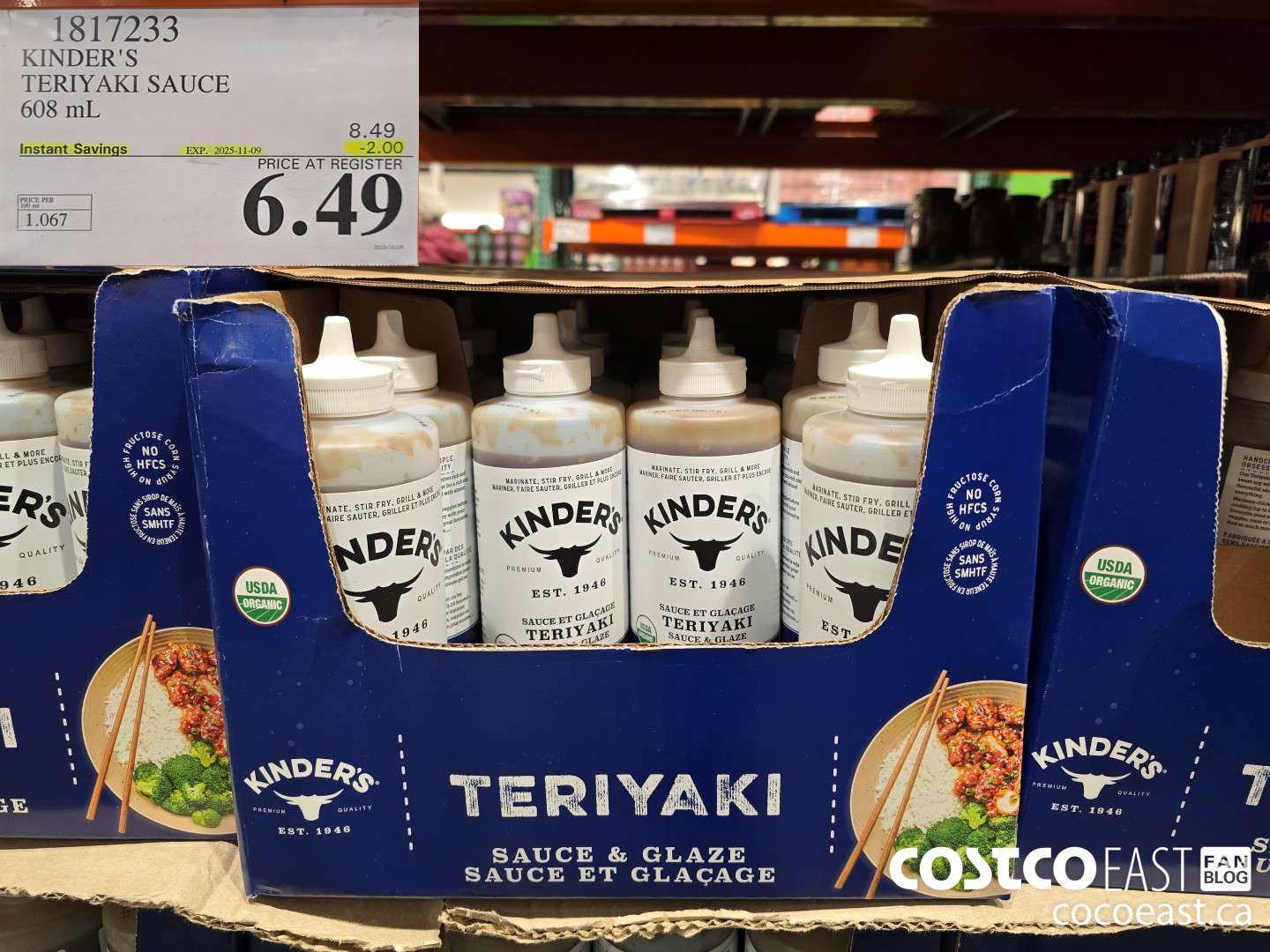 1817233 KINDER'S TERIYAKI SAUCE 608 mL ($2.00 INSTANT SAVINGS EXPIRES ON 2025-11-09) $6.49