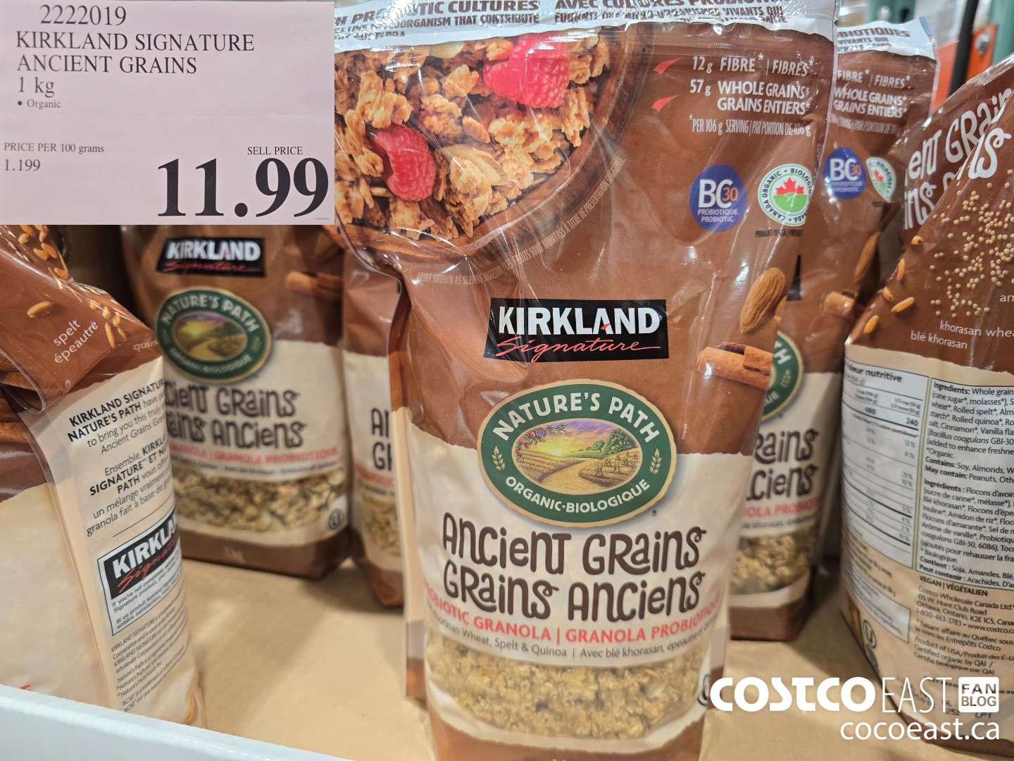 2222019 KIRKLAND SIGNATURE ANCIENT GRAINS 1 kg $11.99