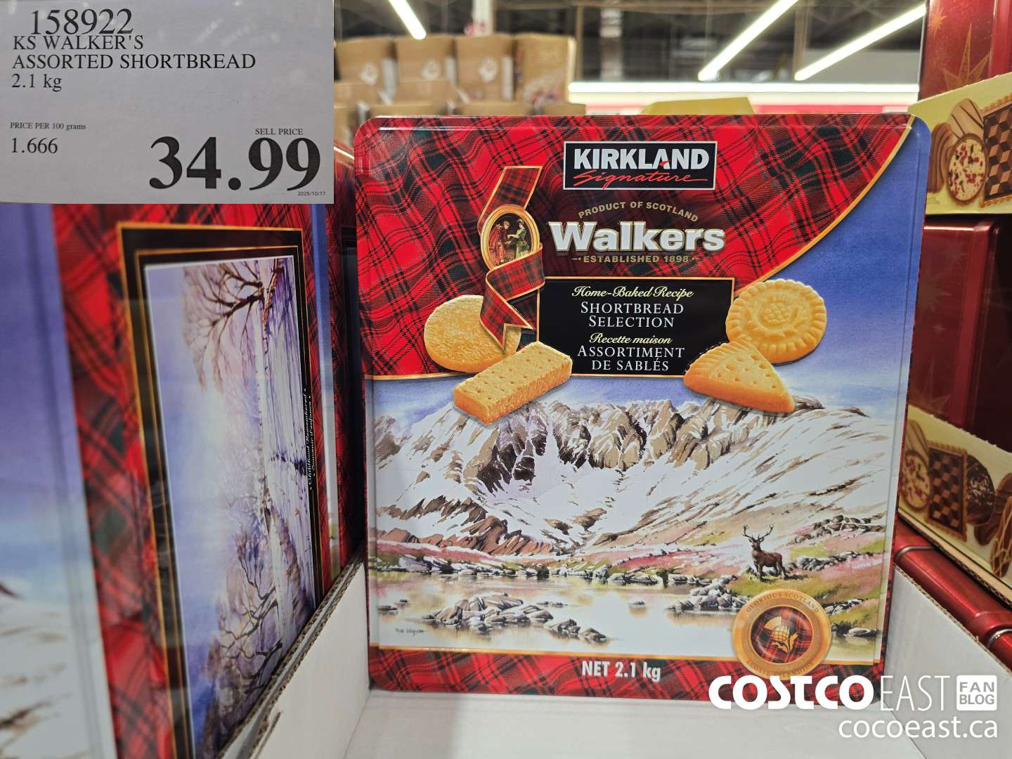 158922 KIRKLAND SIGNATURE ASSORTED SHORTBREAD 2.1 kg $34.99