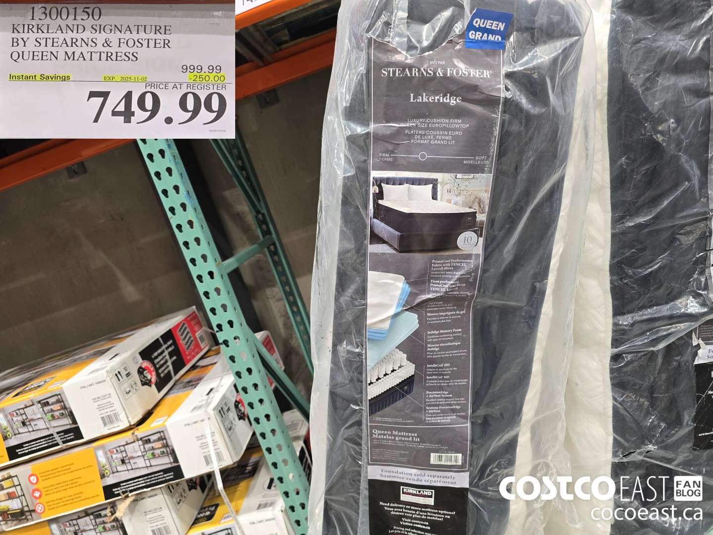 1300150 KIRKLAND SIGNATURE BY STEARNS & FOSTER QUEEN MATTRESS ($250.00 INSTANT SAVINGS EXPIRES ON 2025-11-02) $749.99