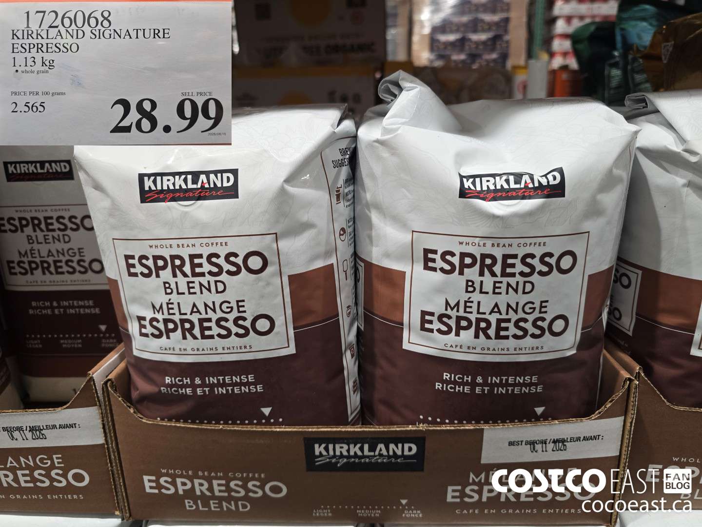 1726068 KIRKLAND SIGNATURE ESPRESSO 1.13 kg $28.99