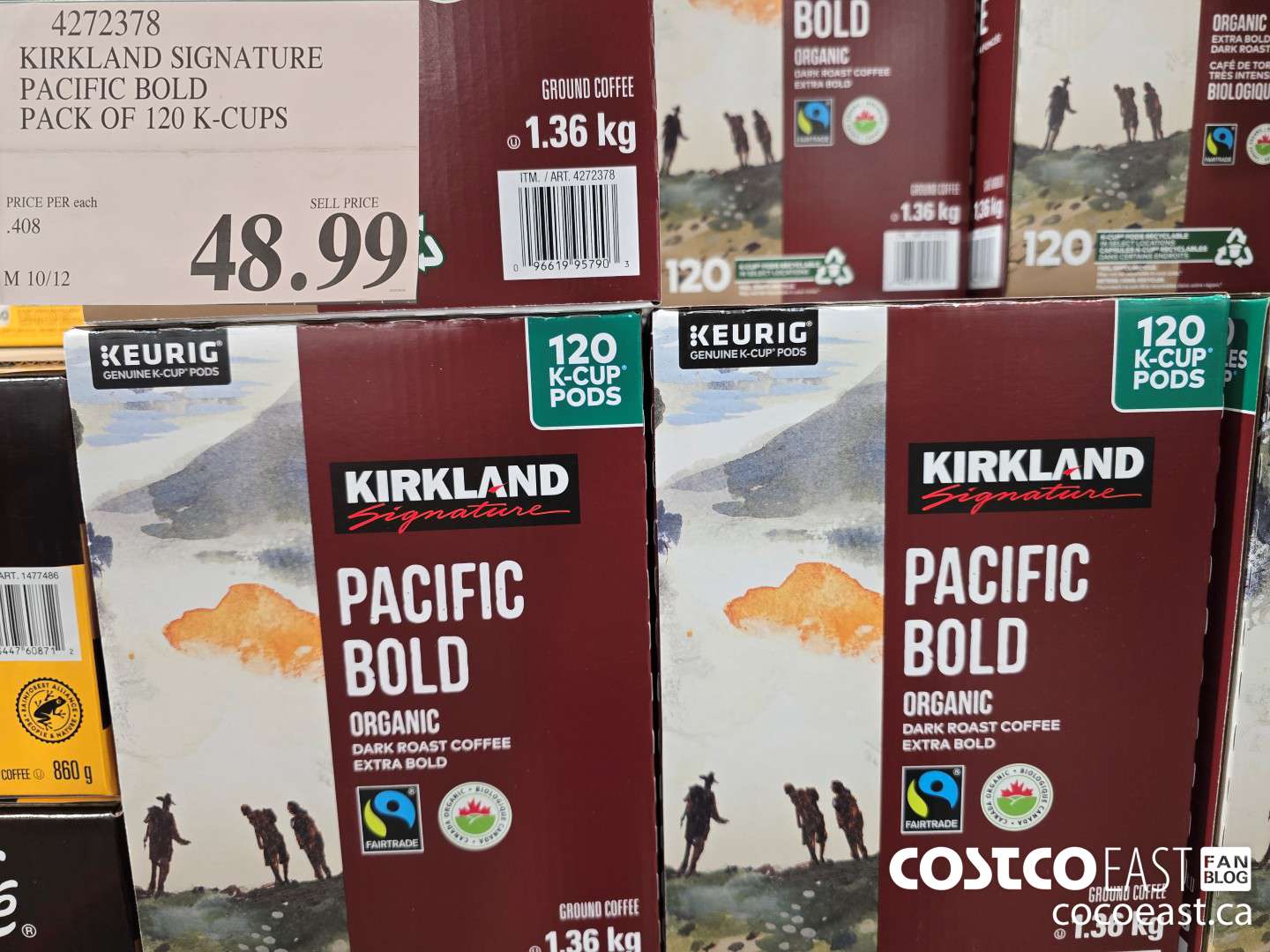 4272378 KIRKLAND SIGNATURE PACIFIC BOLD PACK OF 120 K-CUPS $48.99