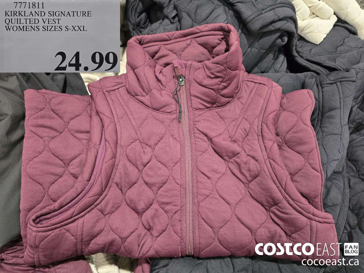 7771811 KIRKLAND SIGNATURE QUILTED VEST WOMENS SIZES S-XXL $24.99