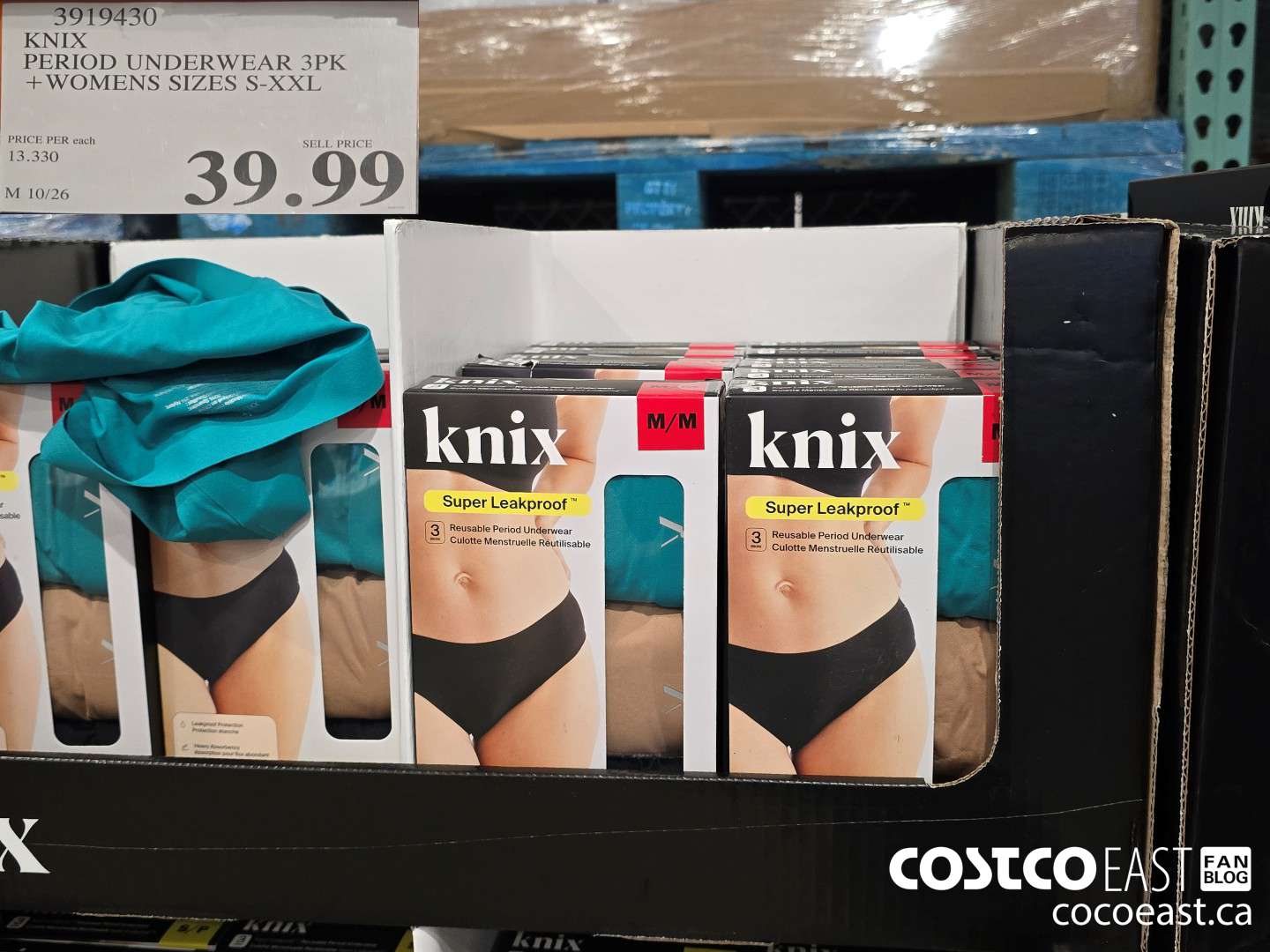 3919430 KNIX PERIOD UNDERWEAR 3PK +WOMENS SIZES S-XXL $39.99