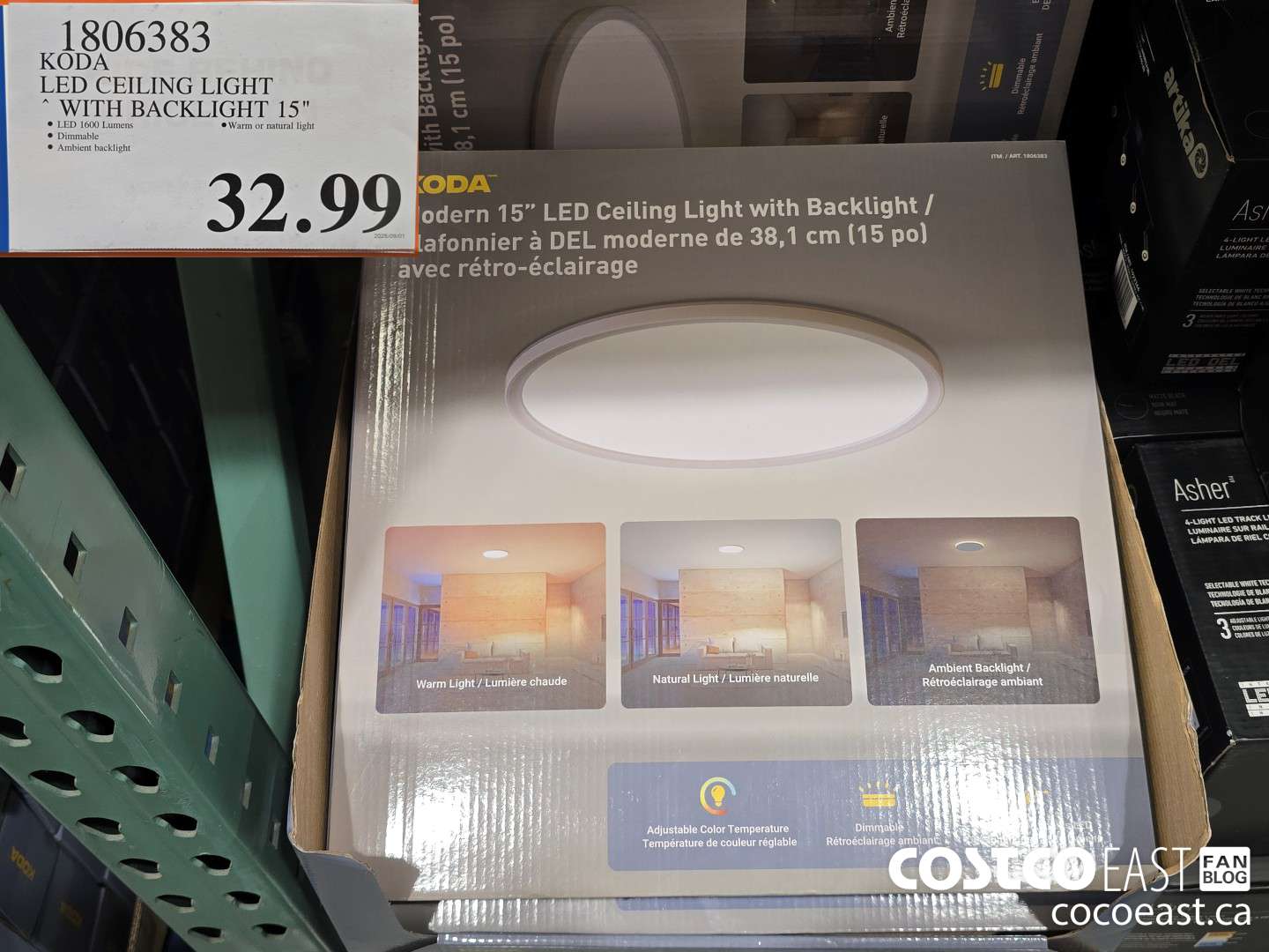 1806383 KODA LED CEILING LIGHT WITH BACKLIGHT 15