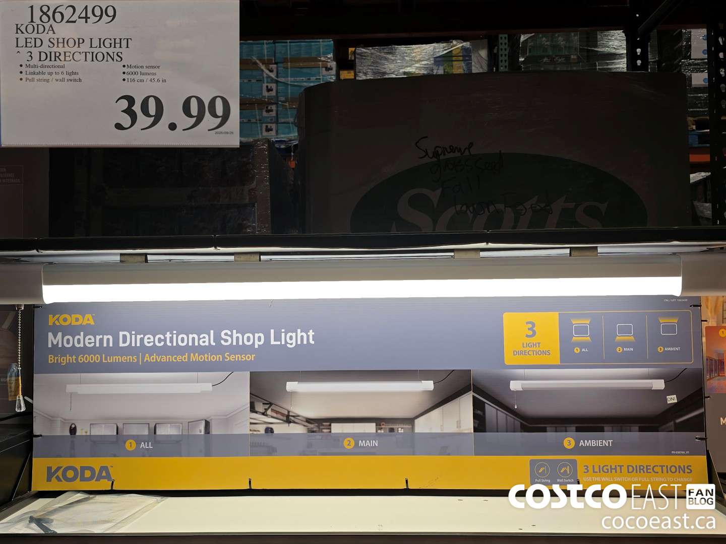 1862499 KODA LED SHOP LIGHT * 3 DIRECTIONS $39.99