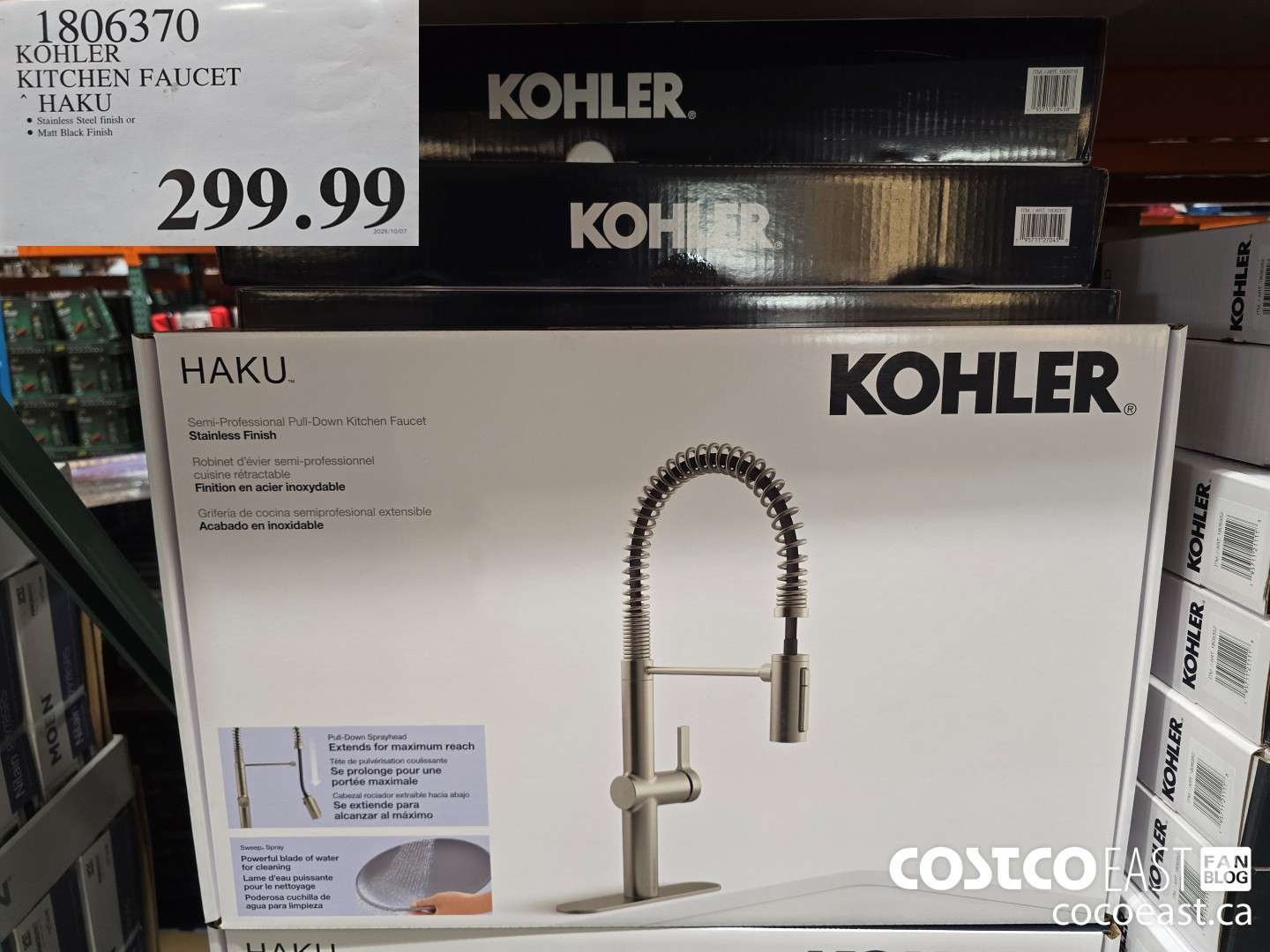 1806370 KOHLER KITCHEN FAUCET HAKU $299.99