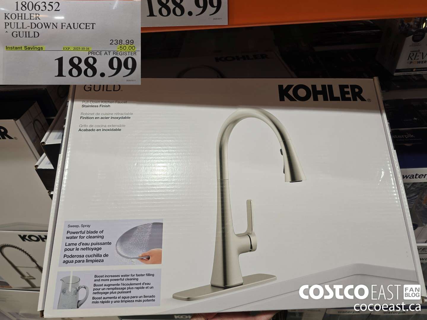 1806352 KOHLER PULL-DOWN FAUCET GUILD ($50.00 INSTANT SAVINGS EXPIRES ON 2025-10-16) $188.99