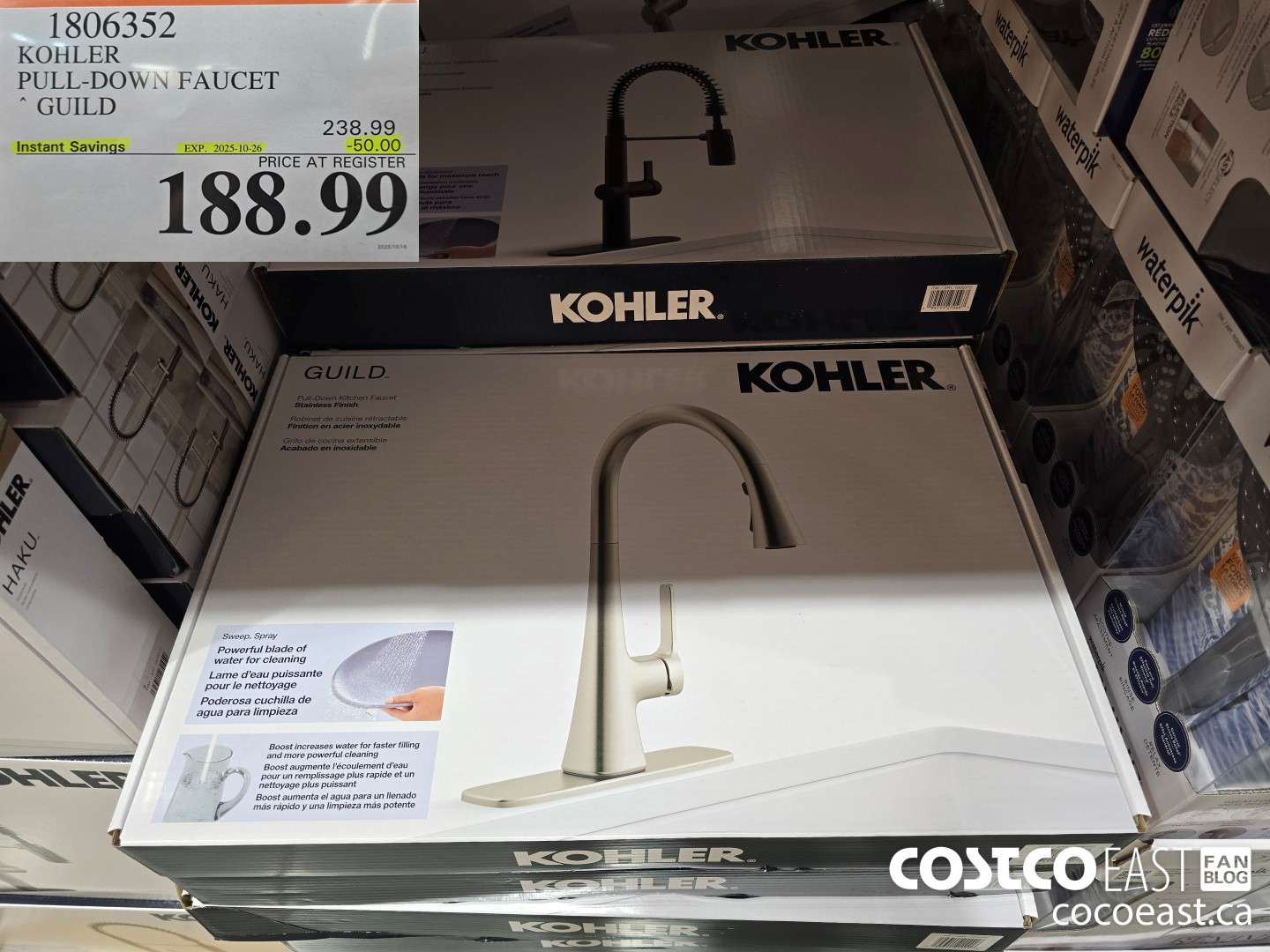 1806352 KOHLER PULL-DOWN FAUCET GUILD ($50.00 INSTANT SAVINGS EXPIRES ON 2025-10-26) $188.99