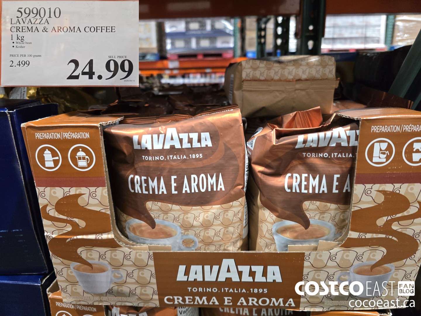 599010 LAVAZZA CREMA & AROMA COFFEE 1 KG $24.99
