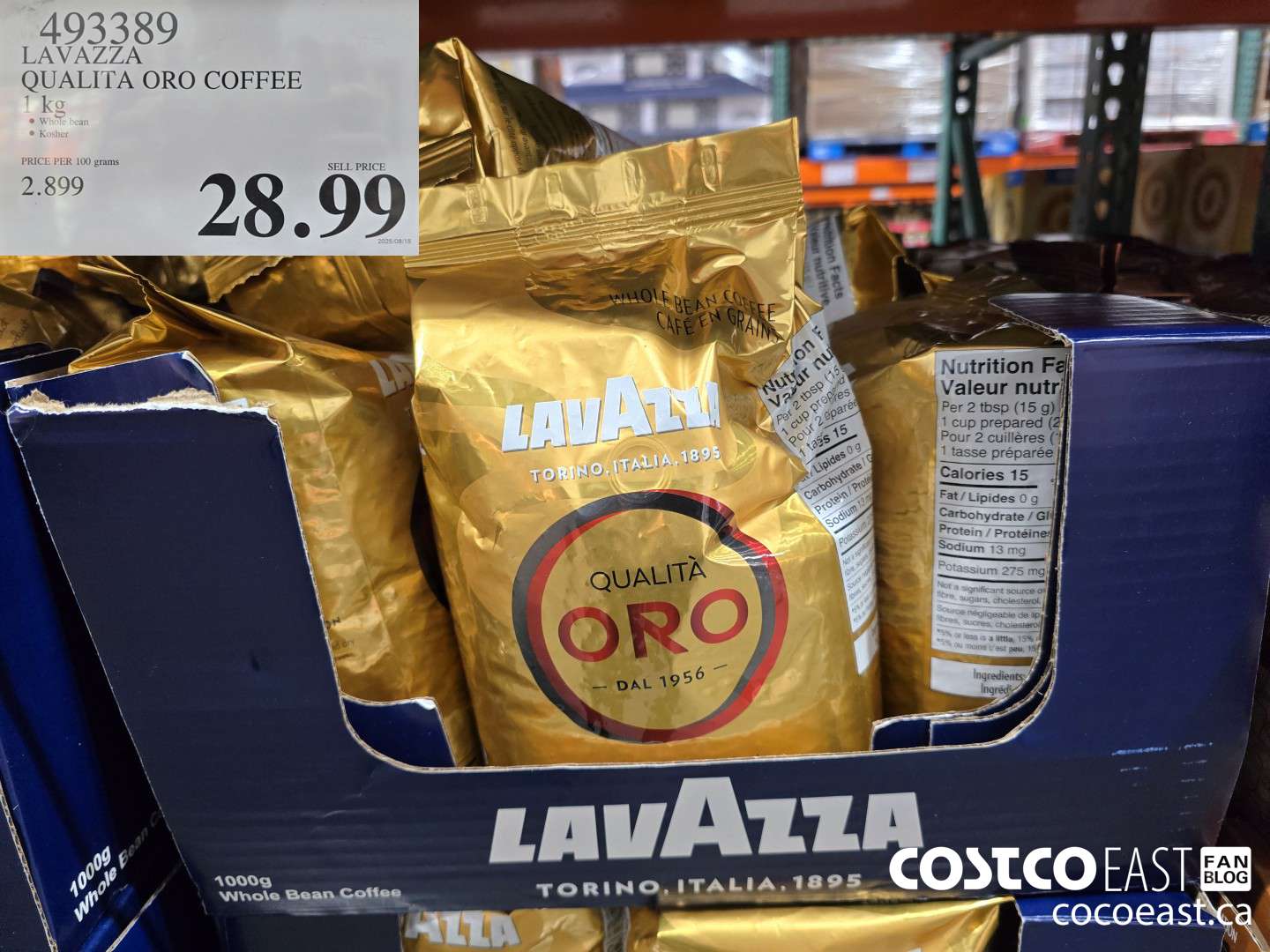 493389 LAVAZZA QUALITA ORO COFFEE 1 KG $28.99