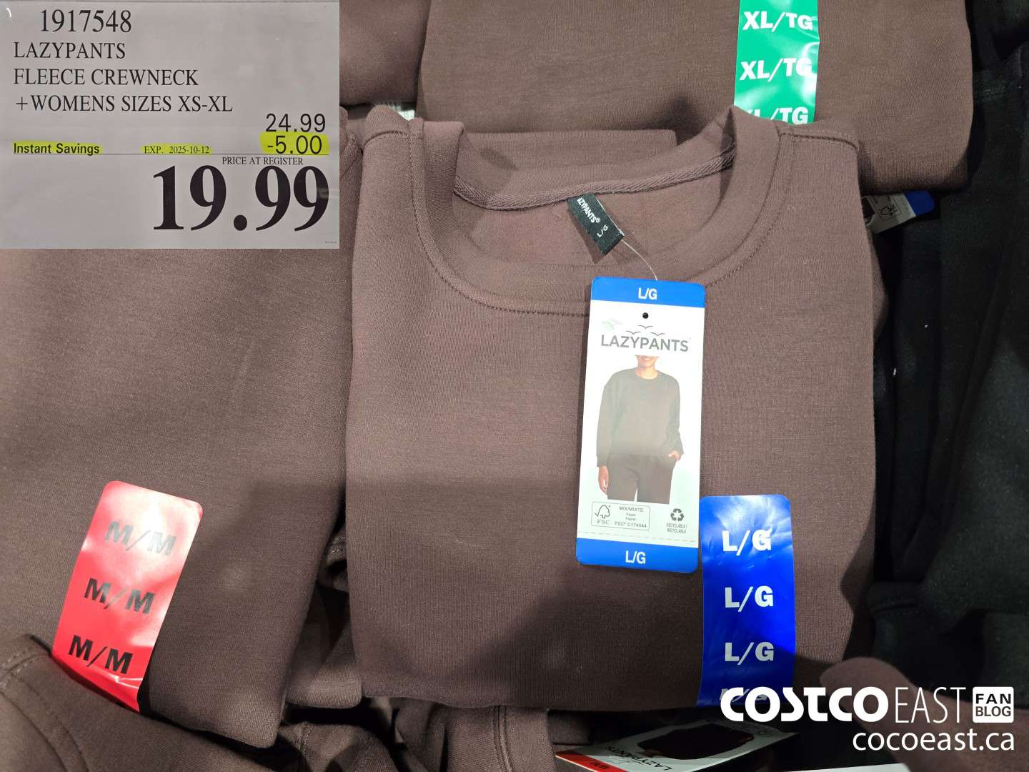 1917548 LAZYPANTS FLEECE CREWNECK +WOMENS SIZES XS - XL ($5.00 INSTANT SAVINGS EXPIRES ON 2025-10-12) $19.99