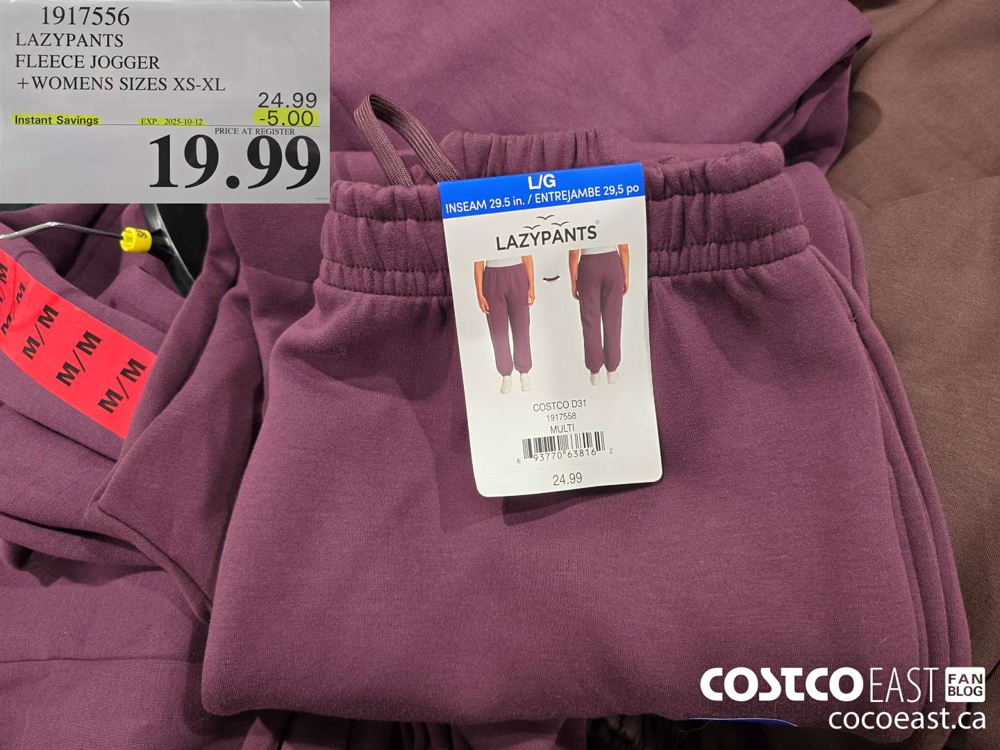 1917556 LAZYPANTS FLEECE JOGGER ‘ + WOMENS SIZES XS-XL ($5.00 INSTANT SAVINGS EXPIRES ON 2025-10-12) $19.99