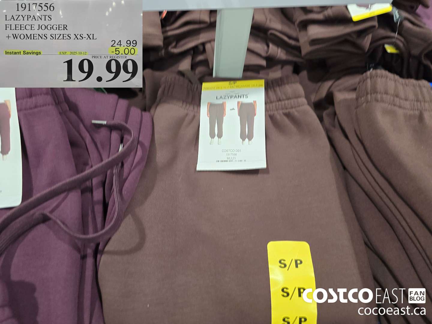 1917556 LAZYPANTS FLEECE JOGGER ‘ + WOMENS SIZES XS-XL ($5.00 INSTANT SAVINGS EXPIRES ON 2025-10-12) $19.99