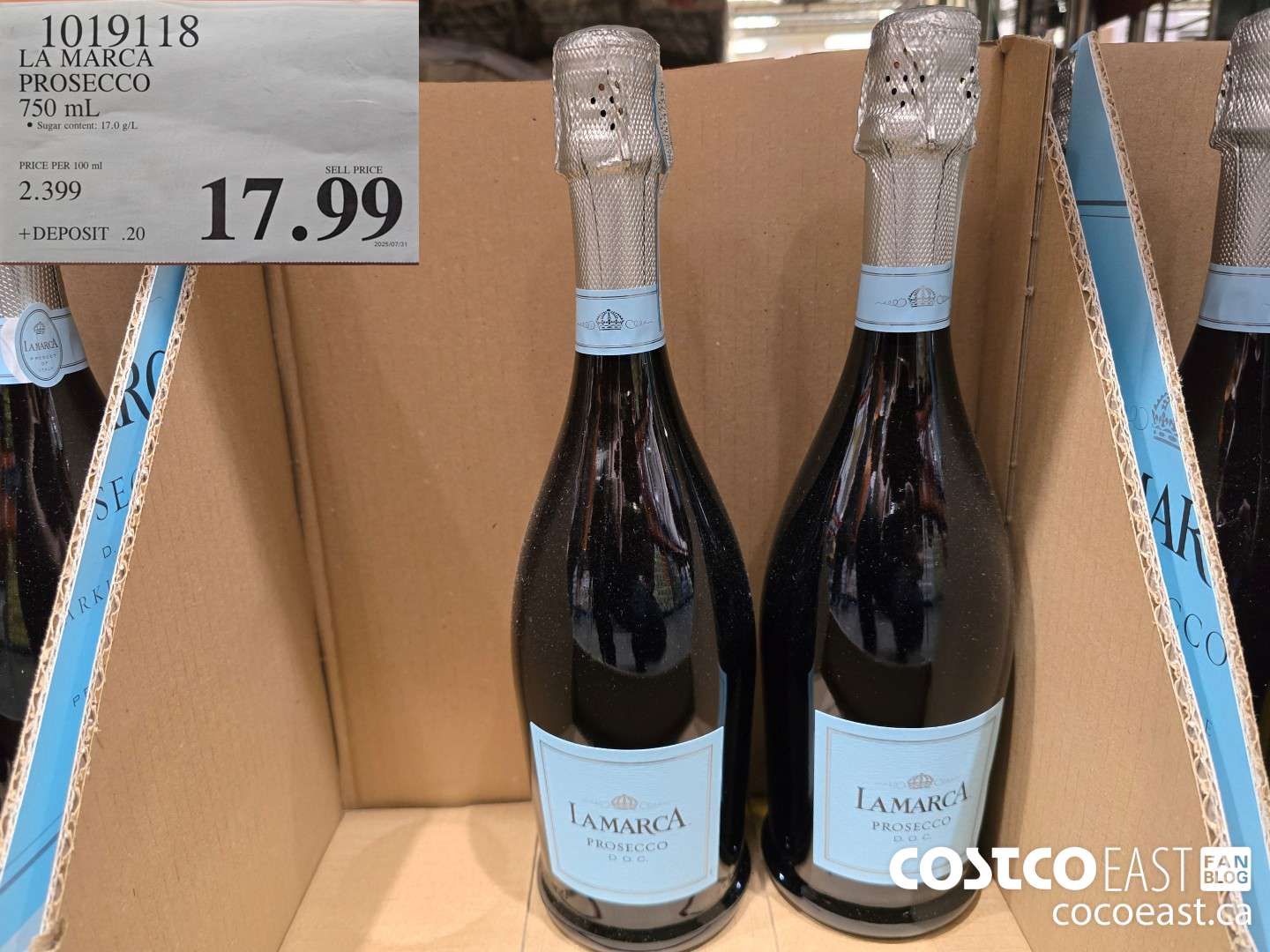 1019118 LA MARCA PROSECCO 750 ML $17.99