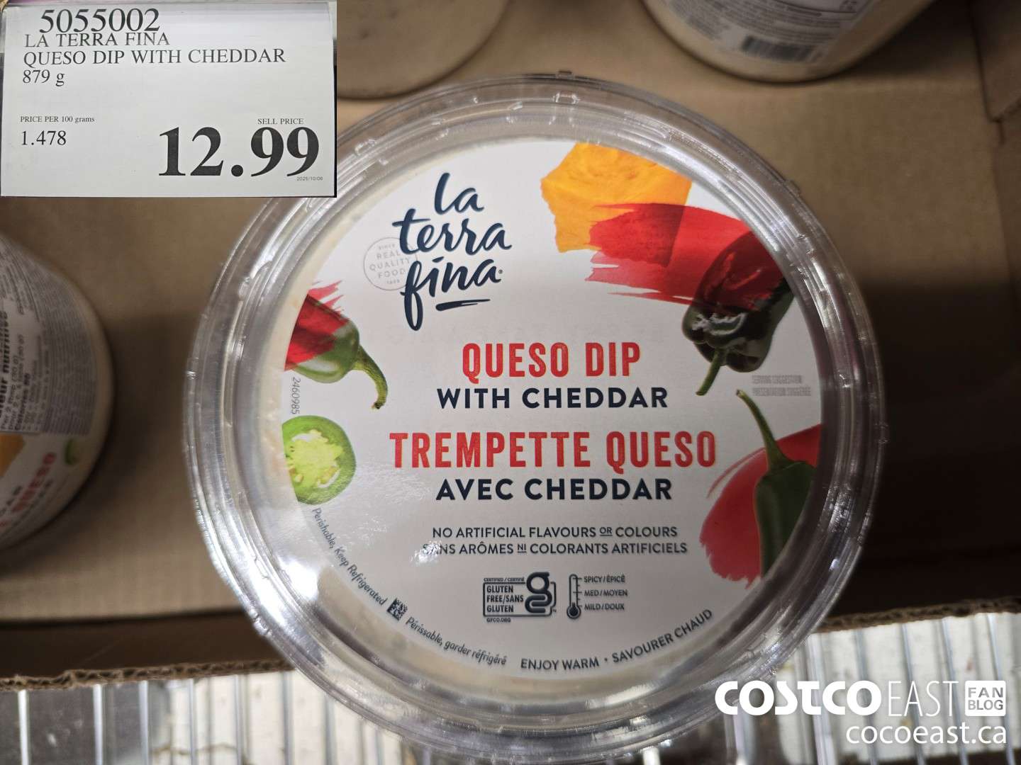 5055002 LA TERRA FINA QUESO DIP WITH CHEDDAR 879 G $12.99