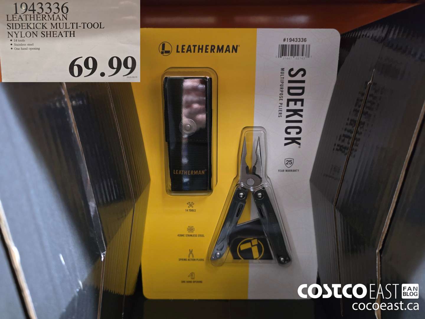 1943336 LEATHERMAN SIDEKICK MULT-TOOL NYLON SHEATH $69.99