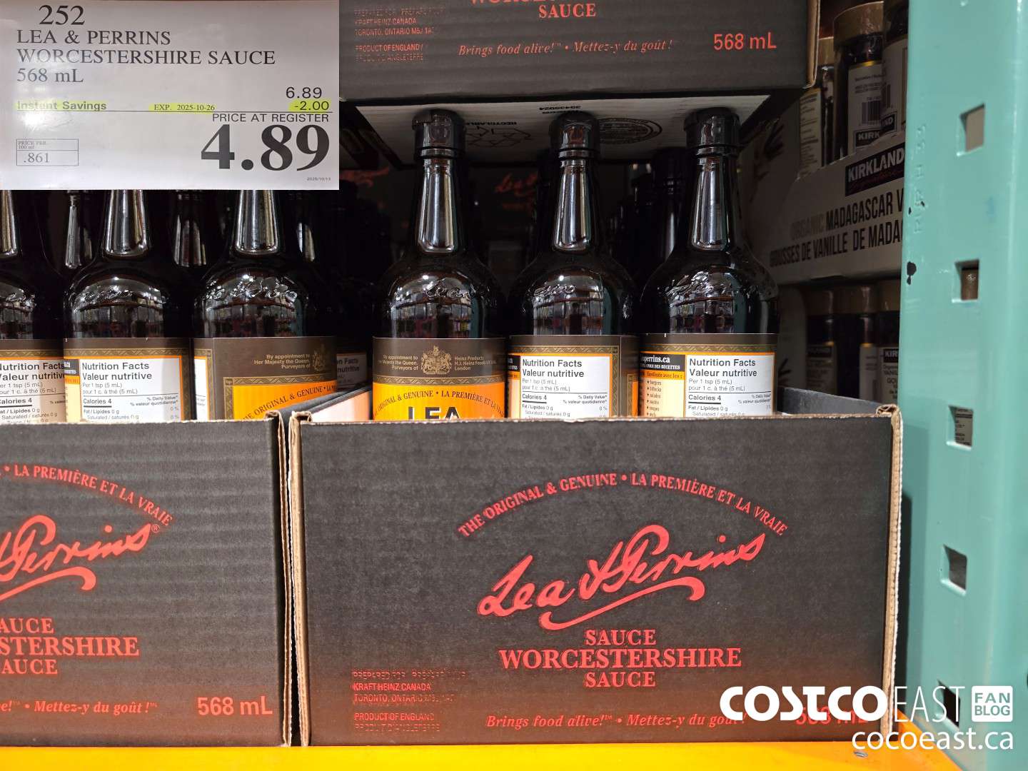 252 LEA & PERRINS WORCESTERSHIRE SAUCE 568 ML ($2.00 INSTANT SAVINGS EXPIRES ON 2025-10-26) $4.89